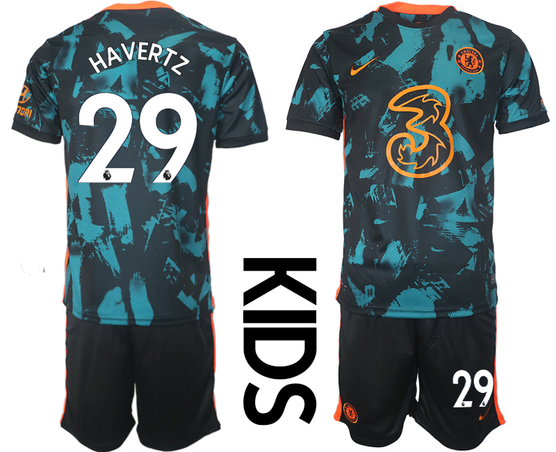 Youth 2021-2022 Club Chelsea FC away black #29 Soccer Jersey
